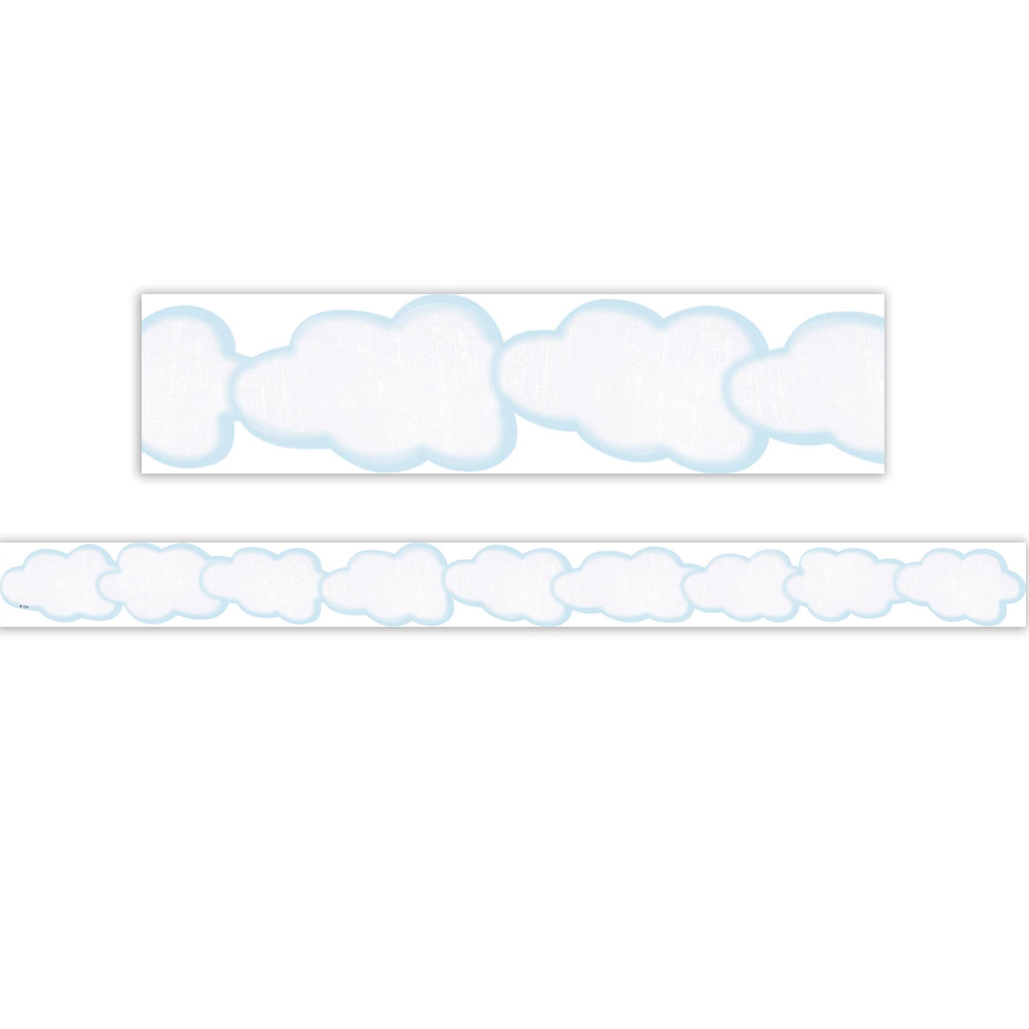 Teacher Created Resources® 2.75" x 35ft. Clouds Die Cut Border Trim, 6 Packs of 12